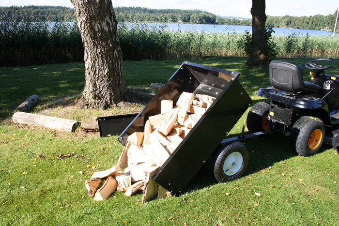 Transportvagn m/tippfunktion Svart 225 kg Trolla